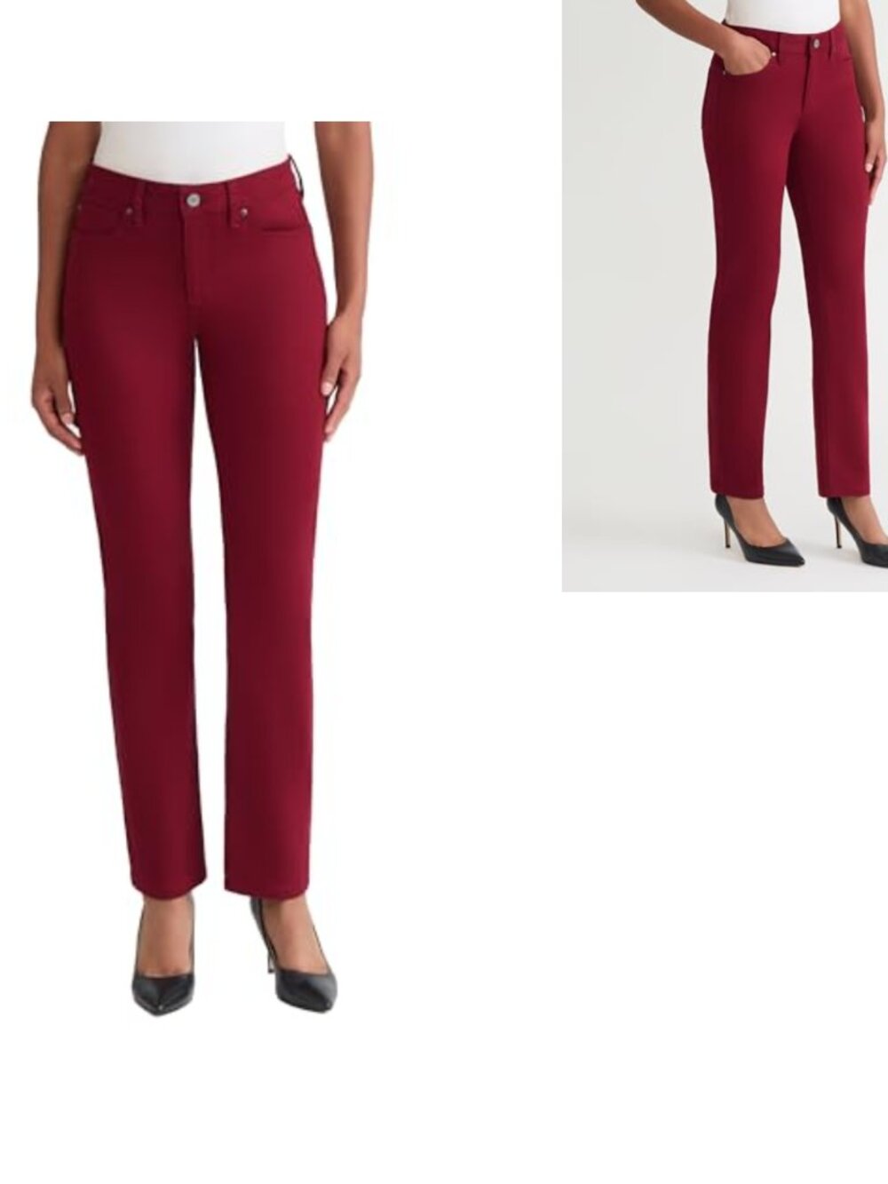 Jones New York Women's Straight-Leg Pants Mid-Rise Office Wear